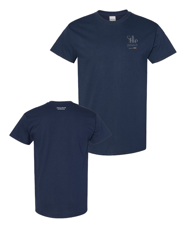 GLOBATECH - 5000 t-shirt en coton unisexe - SE. S14322 (AVG) - SE. S14332 (NUQUE)