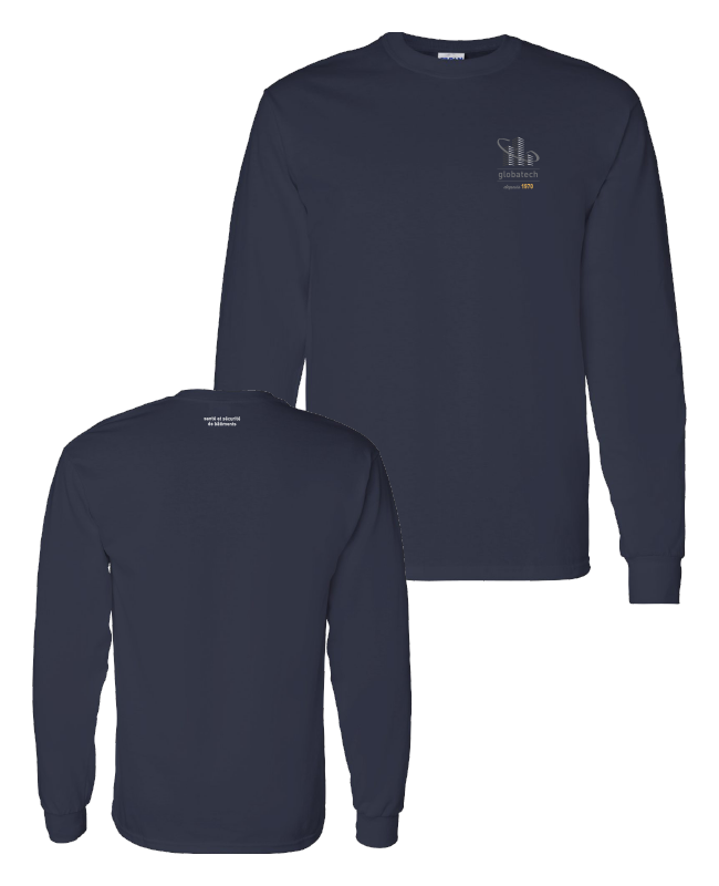 GLOBATECH - 5400 chandail m.l. unisexe - SE. S14322 (AVG) - SE. S14332 (NUQUE)