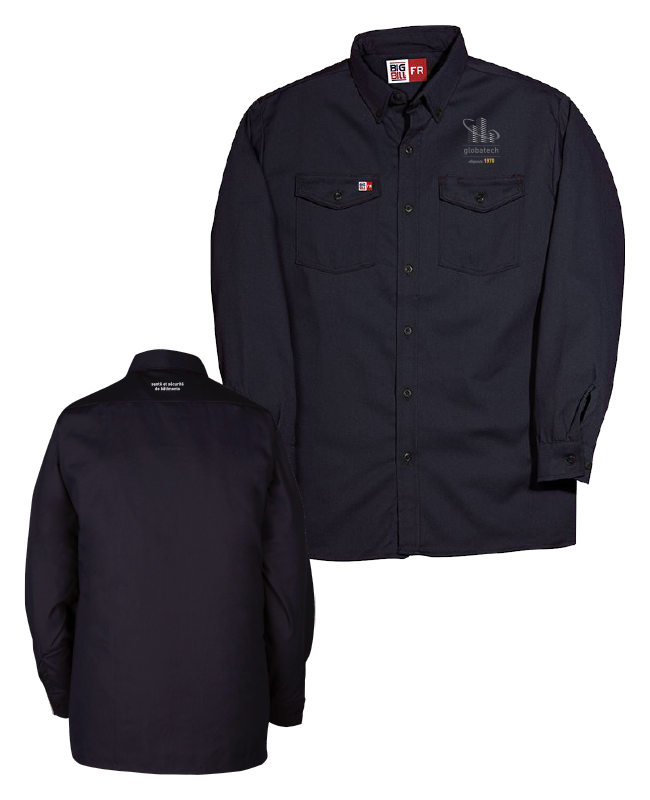 GLOBATECH - 147BDUS7 Industrial Work Shirt (NAVY) - 13122 (AVG) + 13127 (NUQUE)