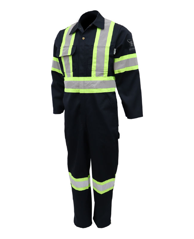 GLOBATECH - 791X4 Hi-Viz Unisex Coverall (NAVY) - 13122-4 (MG)