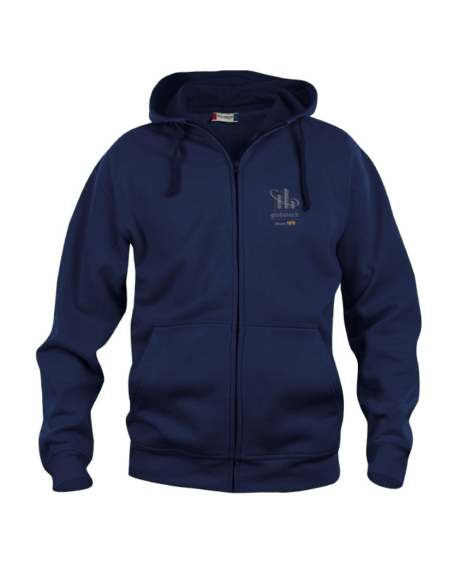 GLOBATECH - MQK00109 Unisex Hooded Jacket (DARK NAVY) - 13122 (AVG) + 13127 (OMOPLATE GAUCHE)