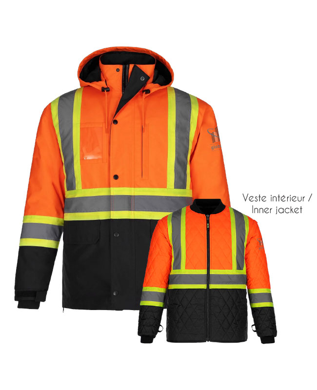 GESTI-CLEAN - L01275 5 in 1 Unisex High-Visibility Jacket - 13122-4 (MG) + 13127 (BD) (SUR LES 2 COUCHES)